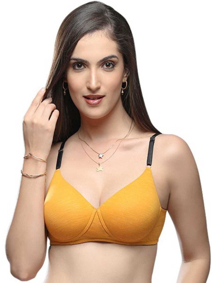 Bra Lovable | Lovable Padded Non Wired Full Coverage Bra - Confi-50 Yellow