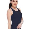 Sportswear Lovable | Women Blue Solid Tops U0026 T-Shirts Racer Back Stretch_Nb Navy