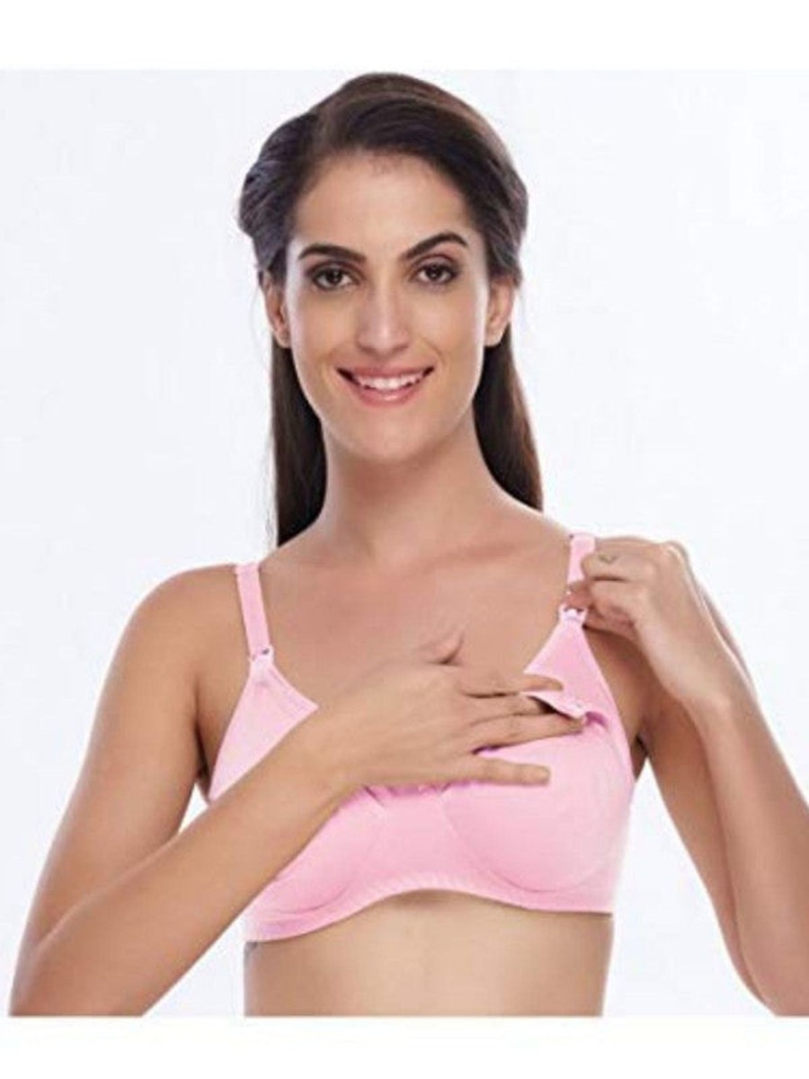 Bra Daisy Dee | Daisy Dee Light Non Padded Non Wired Full Coverage Maternity Bra -Dainty_Light Pink