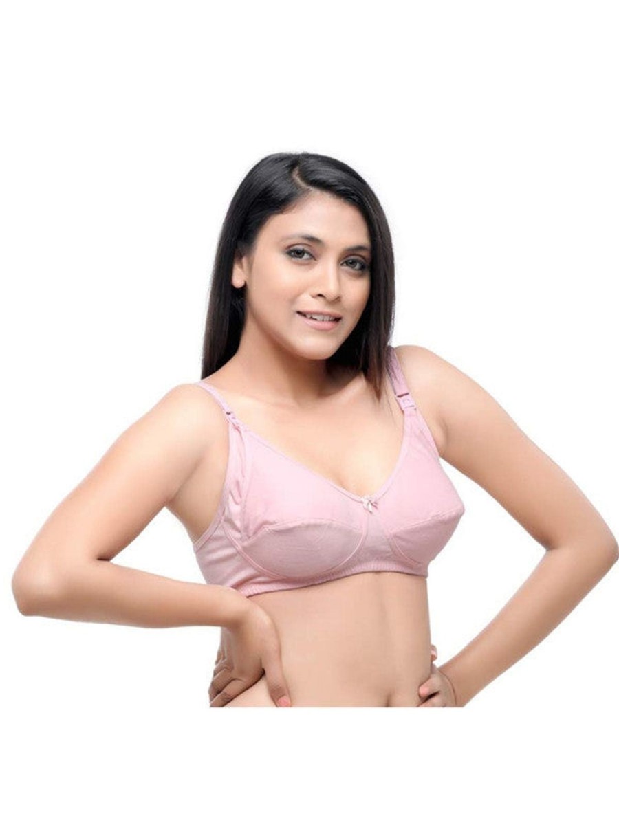 Bra Daisy Dee | Daisy Dee Light Non Padded Non Wired Full Coverage Maternity Bra -Dainty_Light Pink