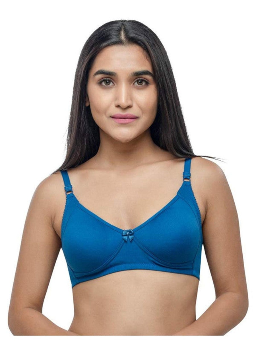 Bra Lovable | Lovable Ink Non Padded Non Wired Full Coverage Bra Contours_Ink Blue