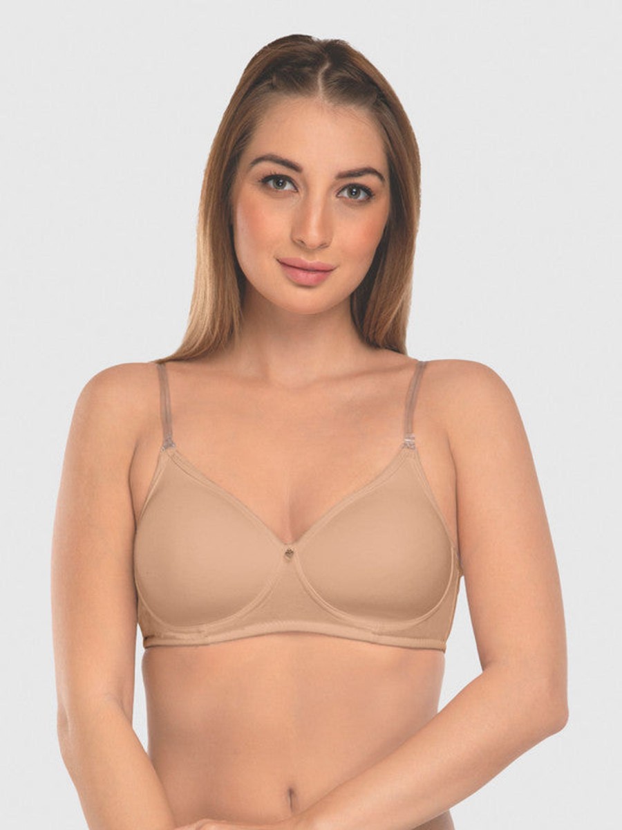 Bra Daisy Dee | Daisy Dee Skin Padded Wirefree Full Coverage T-Shirt Bra - Nmpl_Skin Beige