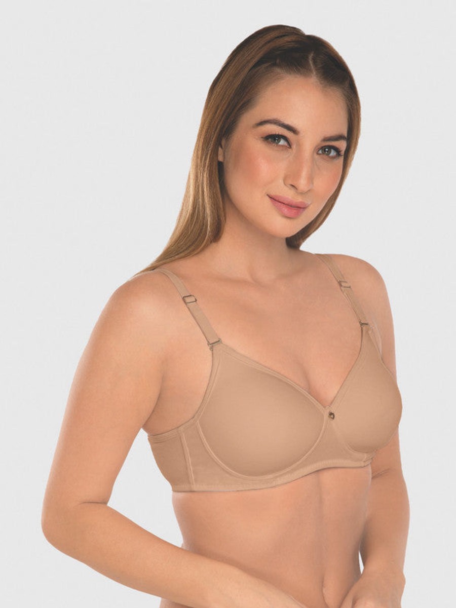 Bra Daisy Dee | Daisy Dee Skin Padded Wirefree Full Coverage T-Shirt Bra - Nmpl_Skin Beige