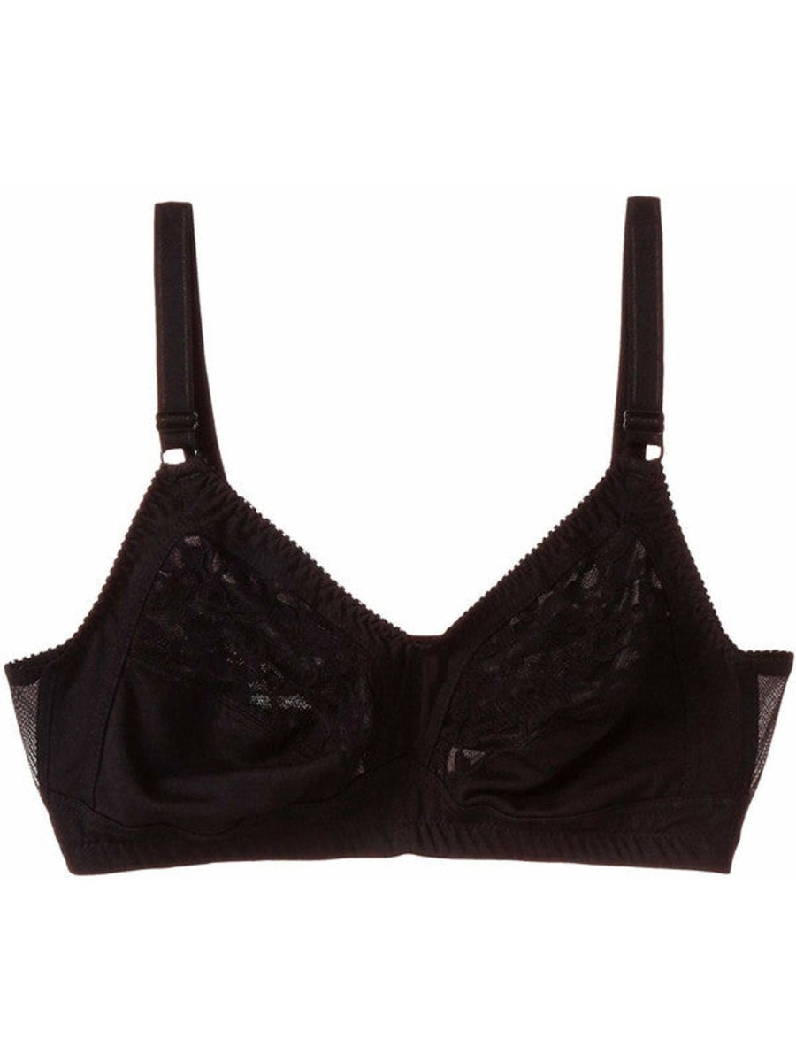 Bra Lovable | Lovable Non Padded Non Wired Full Coverage Bra Pd-6011 Black