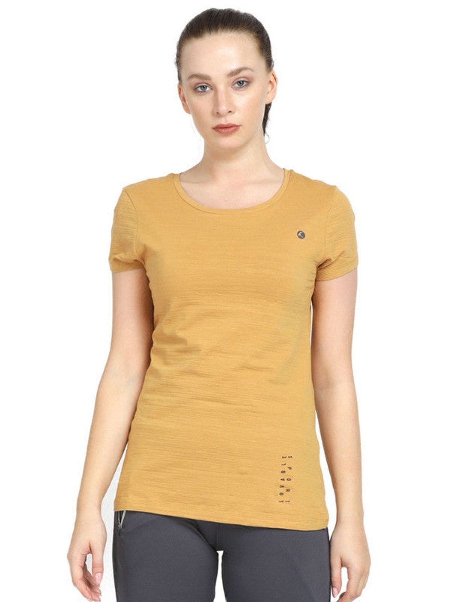 Sportswear Lovable | Women Regular Fit Solid Top - Cruise Tee -Crs-Cn Brown