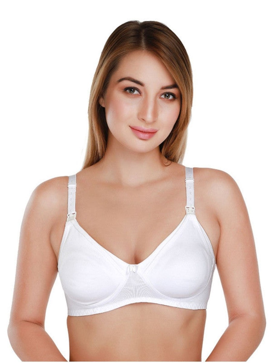 Bra Daisy Dee | Daisy Dee Non Padded Non Wired Full Coverage Maternity Bra Nmdna_ White