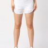 Sportswear Lovable | Women Polyester Solid Slim Fit Shorts - Adventure Short-Wh White