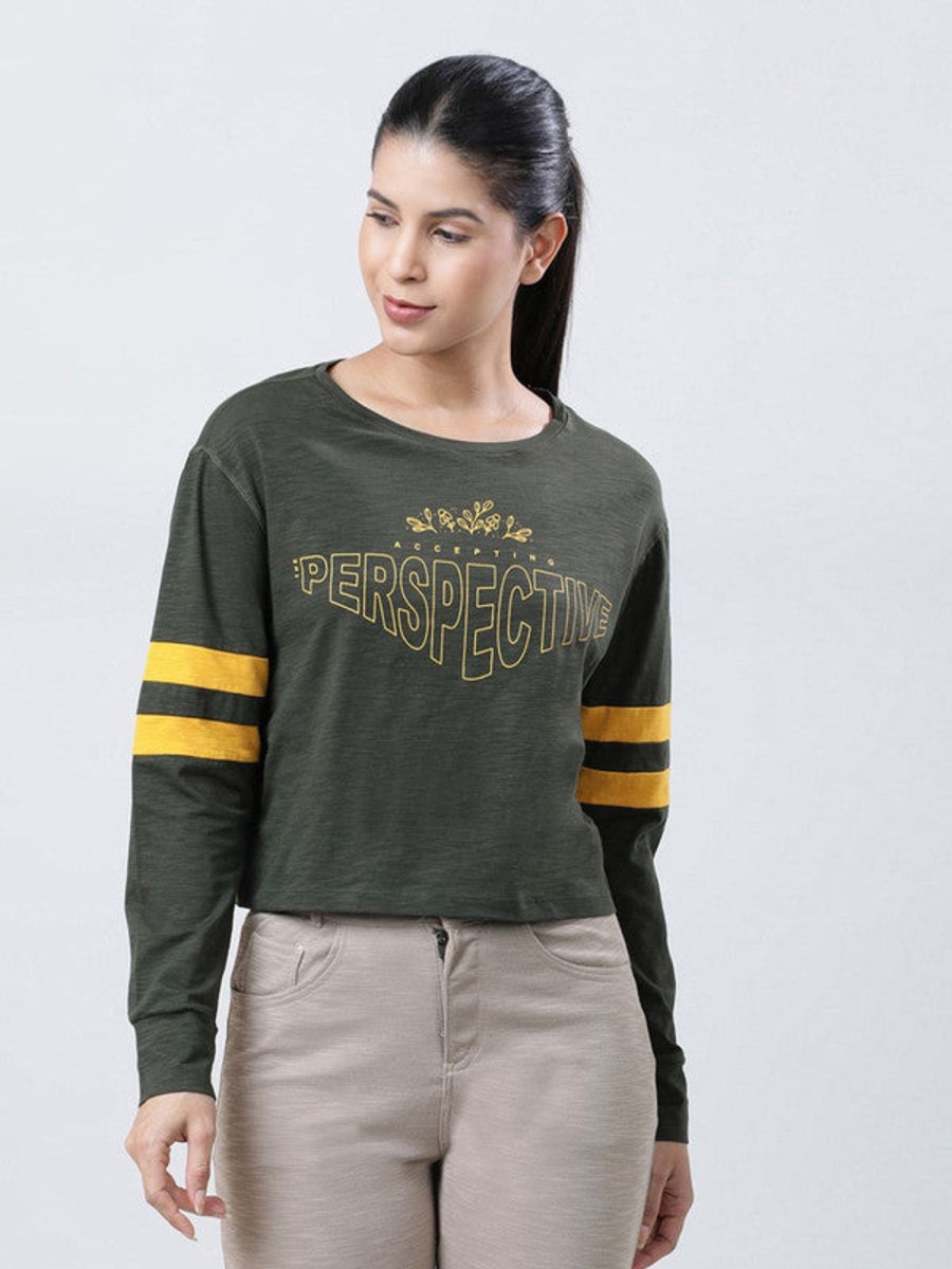 Sportswear Lovable | Women Printed Tops U0026 T-Shirts Boundless Top_Ol Olive