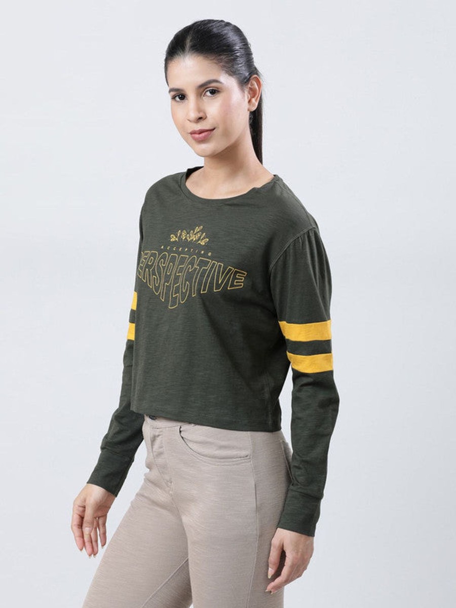 Sportswear Lovable | Women Printed Tops U0026 T-Shirts Boundless Top_Ol Olive