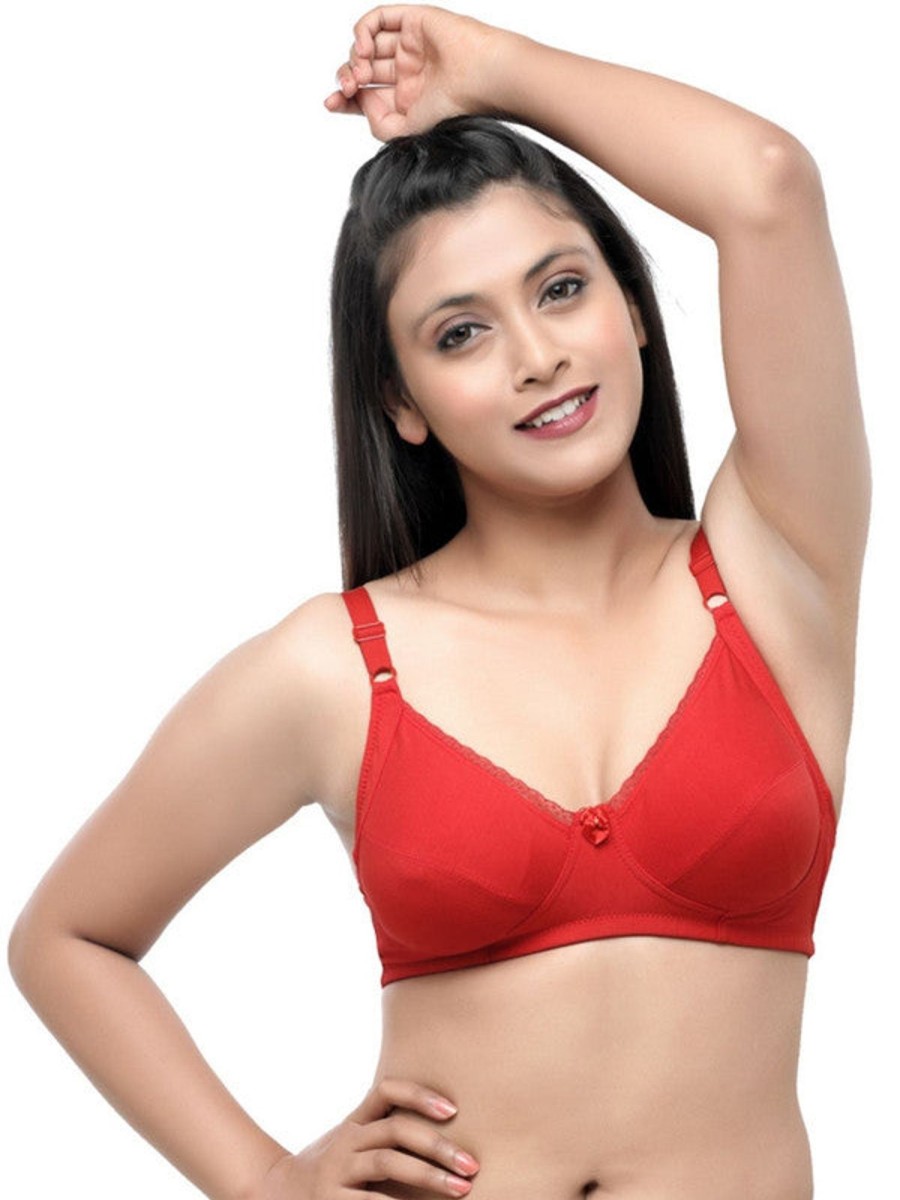 Bra Lovable | Lovable T. Non Padded Non Wi Full Coverage Bra Comfyst_T. Red