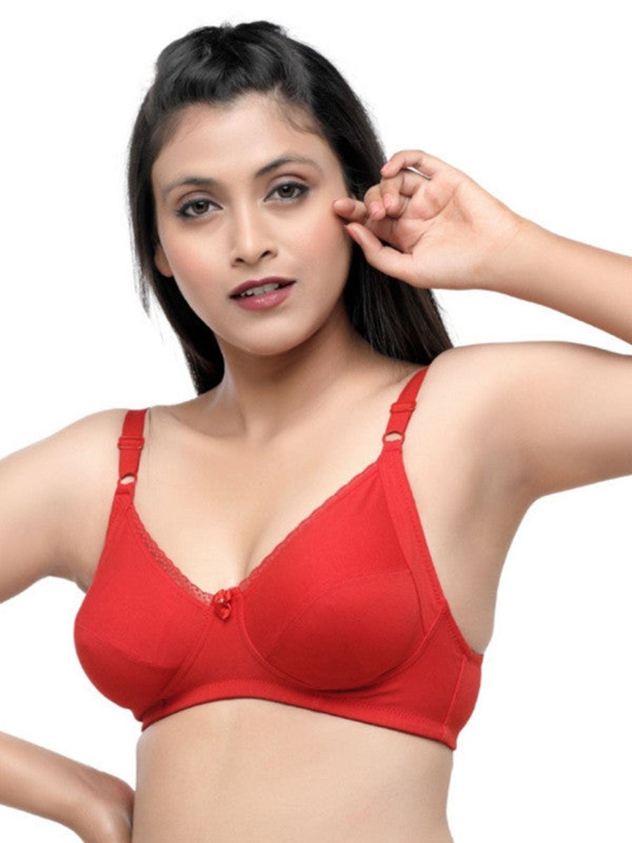 Bra Lovable | Lovable T. Non Padded Non Wi Full Coverage Bra Comfyst_T. Red