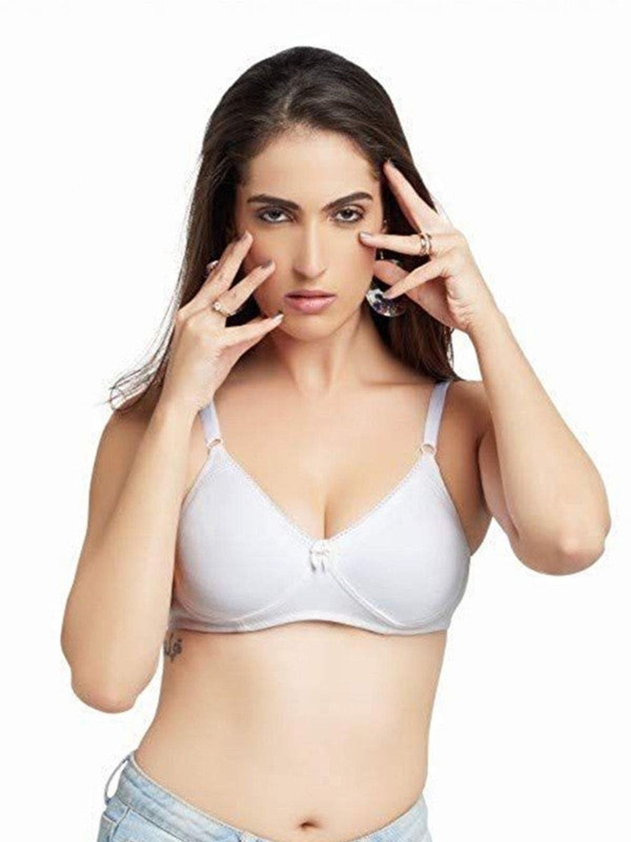 Bra Lovable | Lovable Non Padded Non Wired Full Coverage Bra Classic White