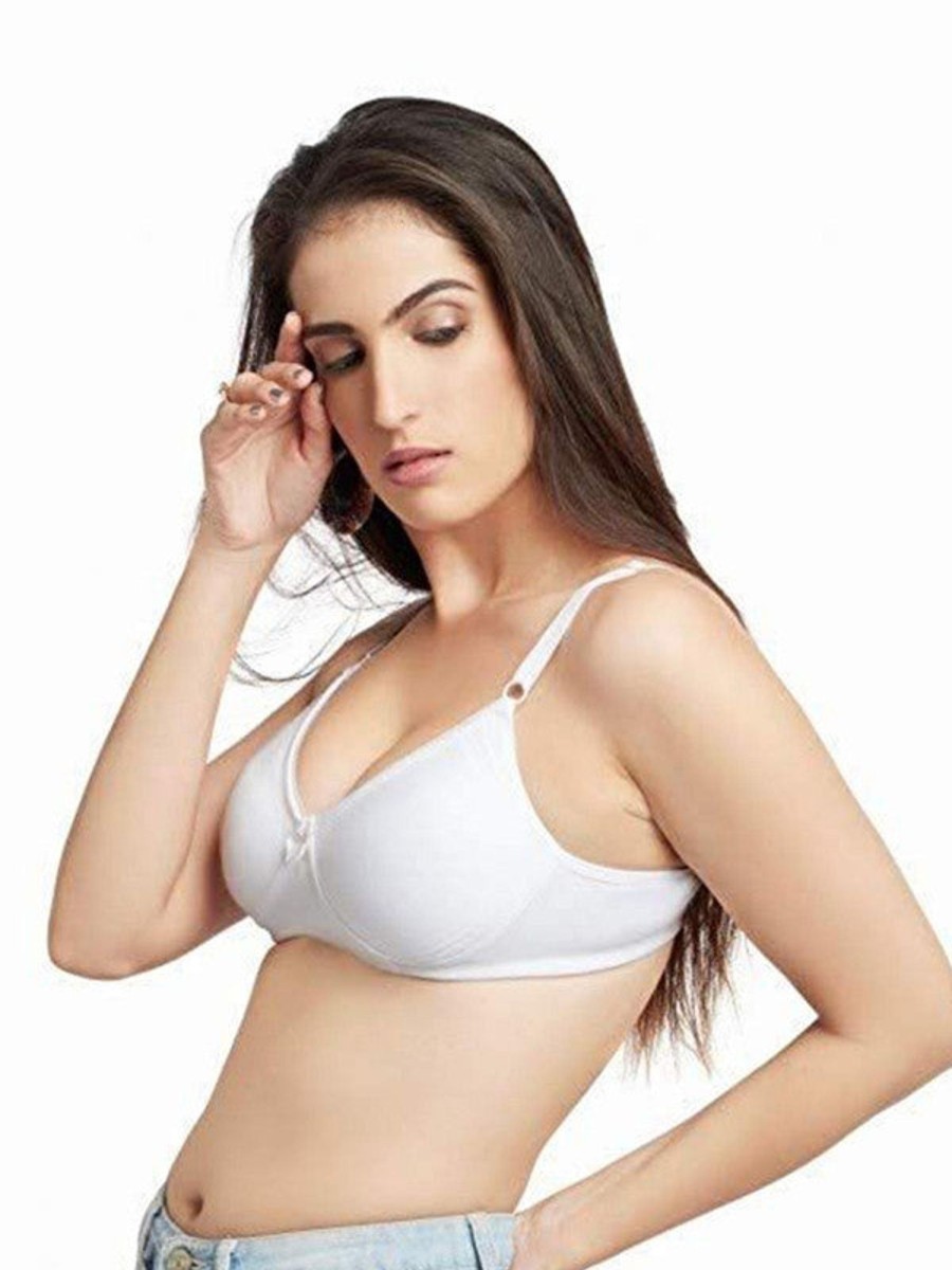 Bra Lovable | Lovable Non Padded Non Wired Full Coverage Bra Classic White