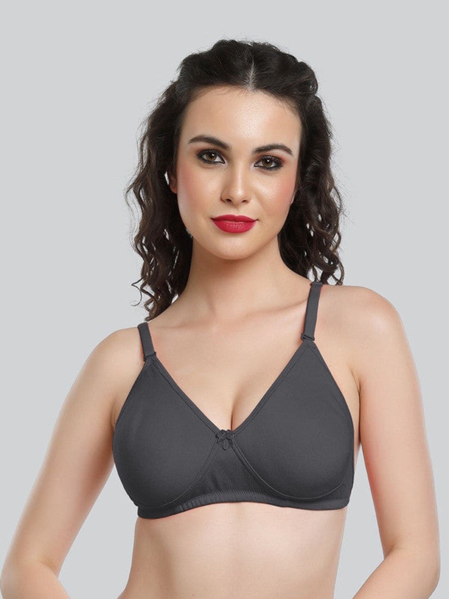 Bra Lovable | Lovable Non Padded Non Wired Full Coverage Bra Le-230 Black