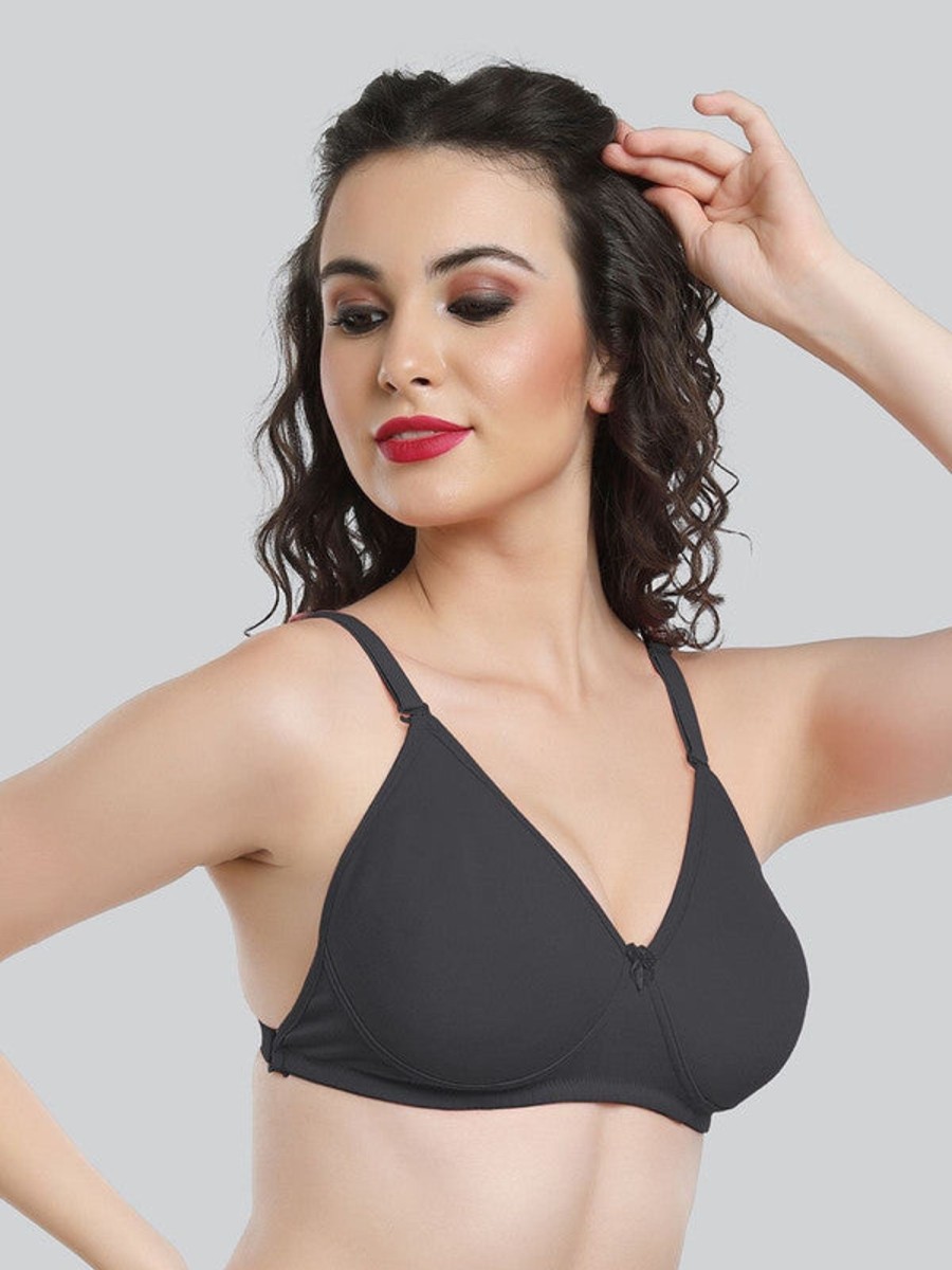 Bra Lovable | Lovable Non Padded Non Wired Full Coverage Bra Le-230 Black