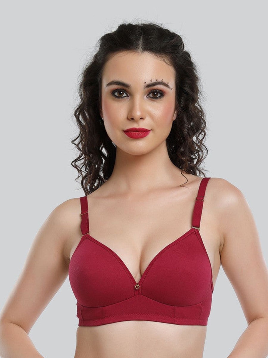 Bra Lovable | Lovable Raspberry Padded Non Wi Full Coverage Bra Le-236-Raspberry Red