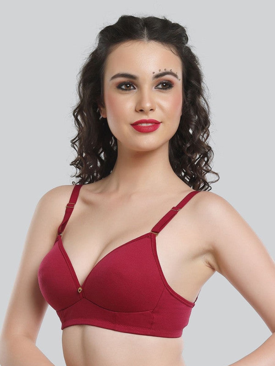 Bra Lovable | Lovable Raspberry Padded Non Wi Full Coverage Bra Le-236-Raspberry Red