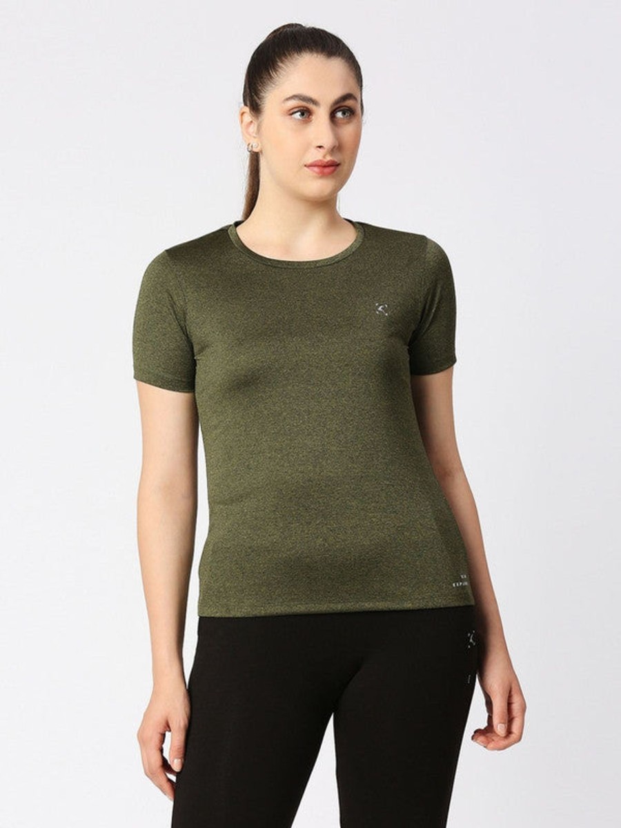 Sportswear Lovable | Women Solid Top - Fly-By-If-Ol Olive