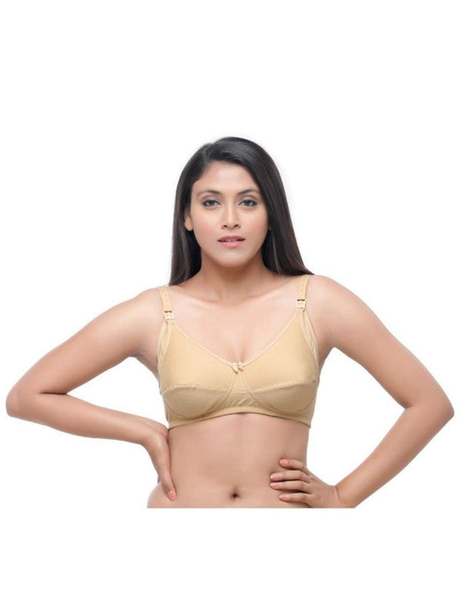 Bra Daisy Dee | Daisy Dee Skin Non Padded Non Wired Full Coverage Maternity Bra -Dainty_Skin Beige