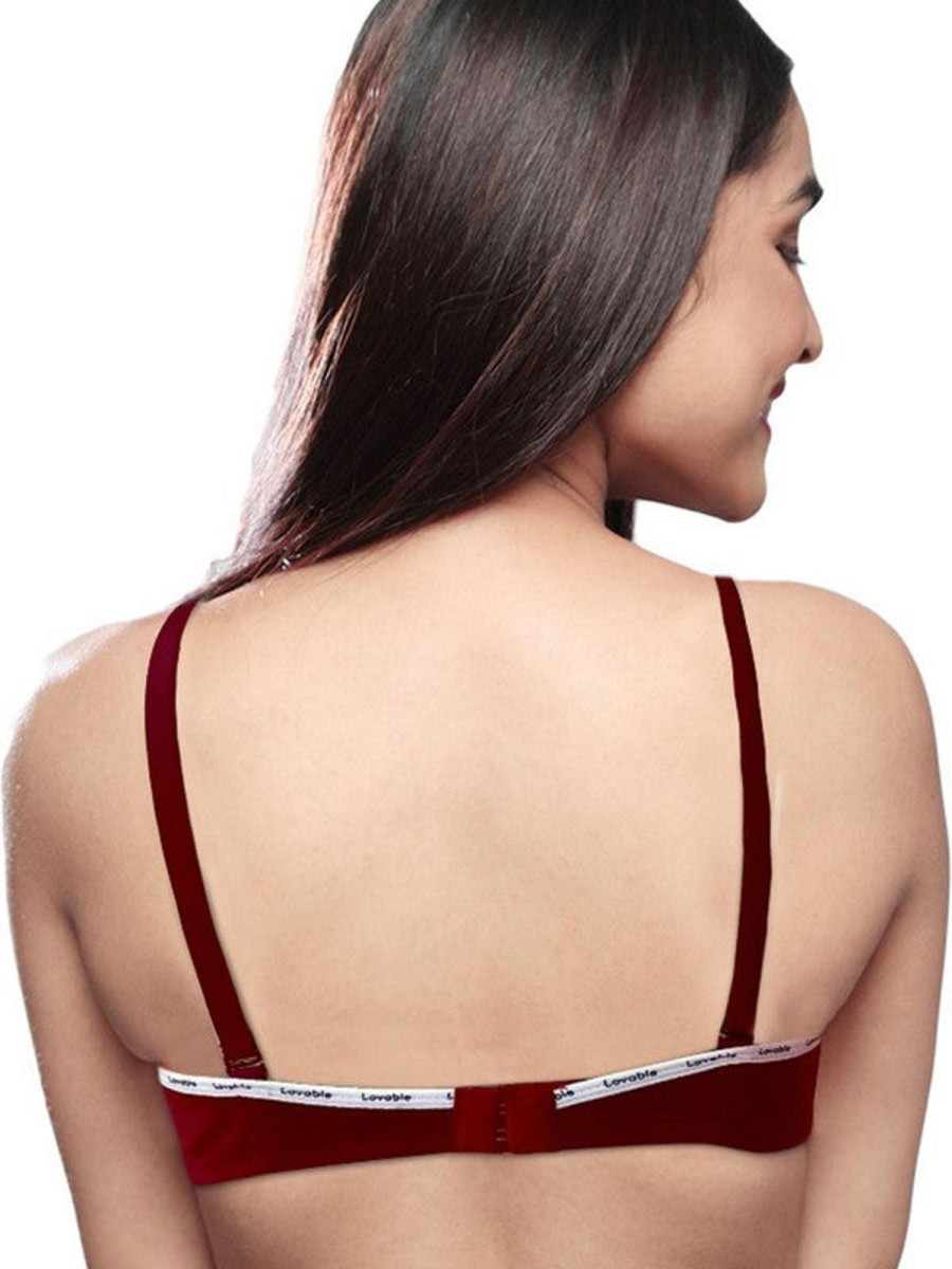 Bra Lovable | Lovable Non Padded Non Wired Full Coverage Bra Nexa 4_ Maroon