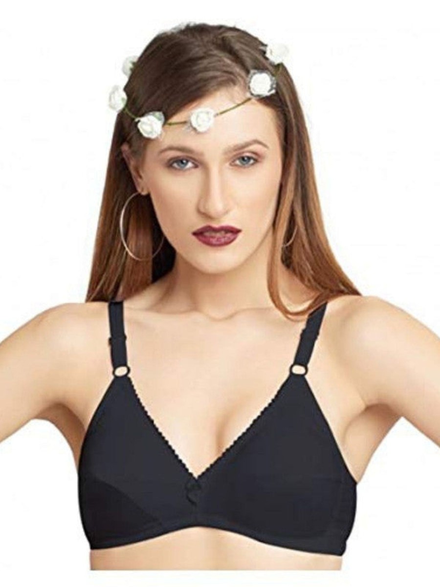 Bra Daisy Dee | Daisy Dee Non Padded Non Wired Full Coverage Bra Nfery_ Black