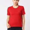 Sportswear Lovable | Women Solid Top - Rush Tee-C-Cr Red