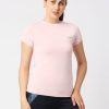 Sportswear Lovable | Women Light Solid Top - Fly Tech Tee-L. Pink