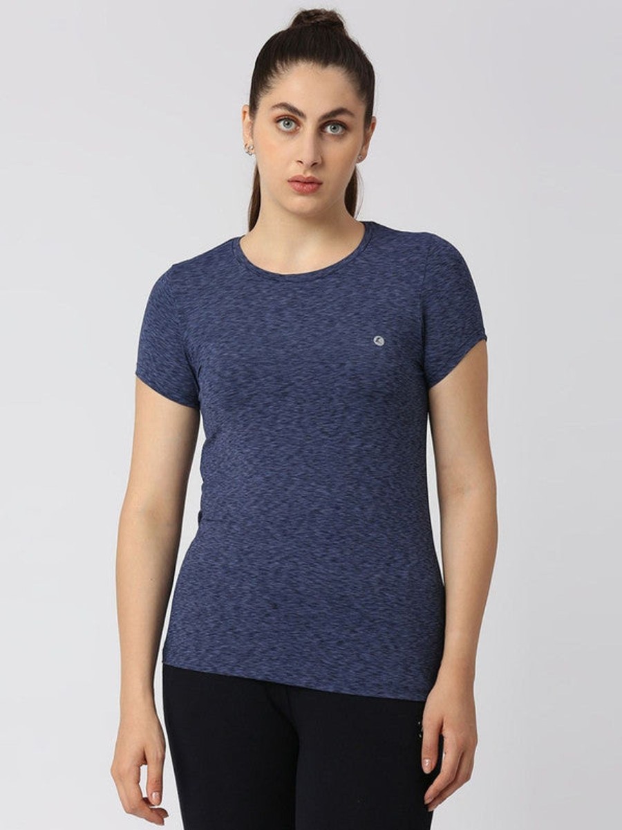 Sportswear Lovable | Women Navy Solid Top - 4W-Cruiser Tee-Ny Blue