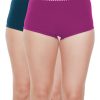 Panty Lovable | Women Assorted Solid Boy Shorts Panty - (Pack Of 2) Lep-2021-Assorted Multicolor