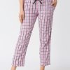 Nightwear Lovable | Women Regular Fit Checkered Nightwear Pajama - Flexi Comfort-Sq-Bp Pink