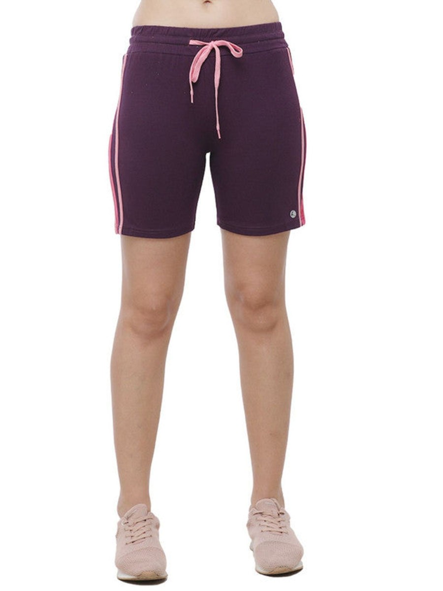 Sportswear Lovable | Women Solid Shorts Doja Shorts_Pu Purple