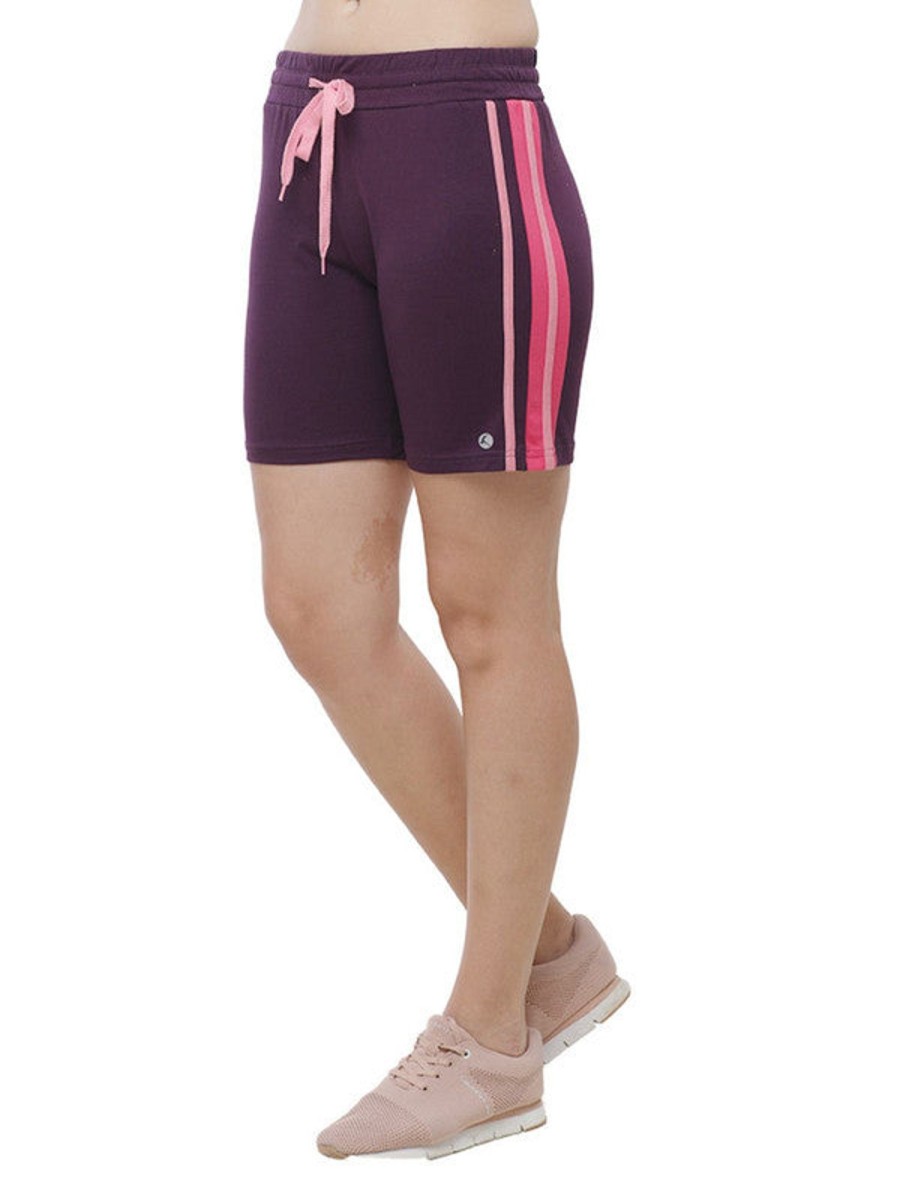 Sportswear Lovable | Women Solid Shorts Doja Shorts_Pu Purple