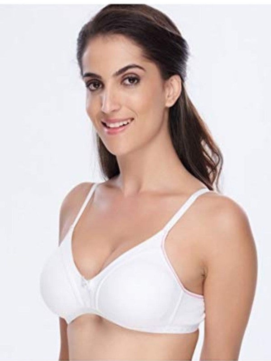 Bra Daisy Dee | Daisy Dee Non Padded Non Wired Medium Coverage Bra -Embrace_ White