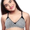 Bra Lovable | Lovable Cream-Navy Blue Non Padded Non Wired Full Coverage Bra Le-223_Cream-Navy Blue Multicolor