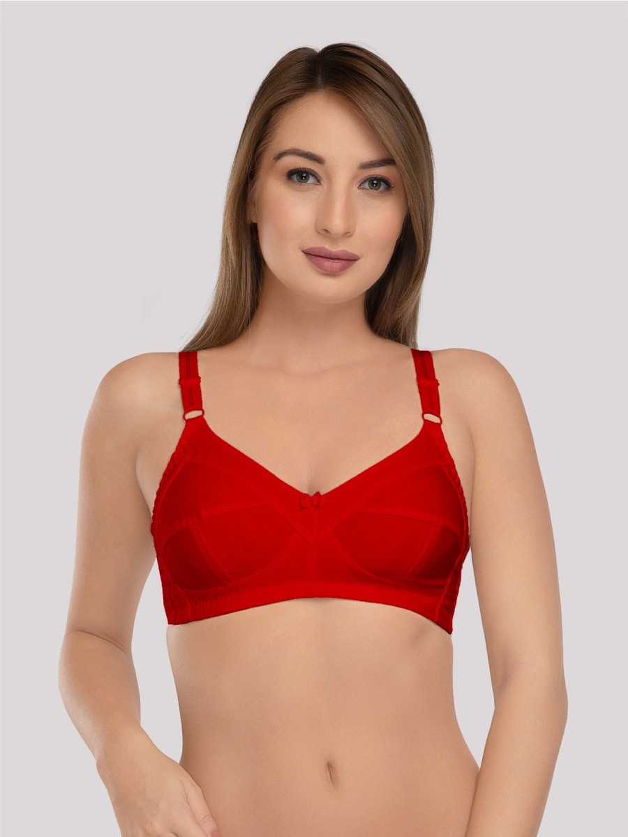 Bra Daisy Dee | Daisy Dee Non Padded Non Wi Full Coverage Bra Nshpu_ Red