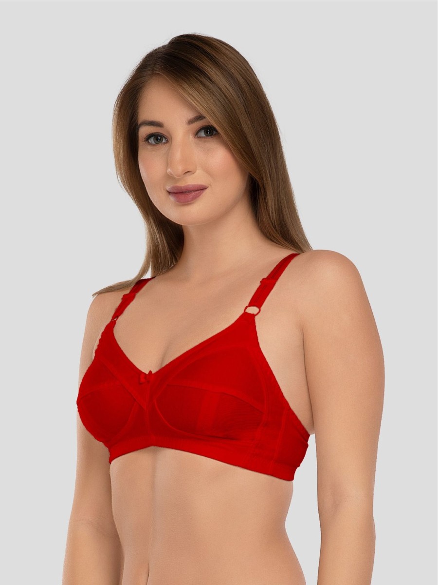 Bra Daisy Dee | Daisy Dee Non Padded Non Wi Full Coverage Bra Nshpu_ Red