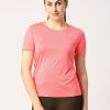 Sportswear Lovable | Women Brick Solid Top - Fly-By-If-Br Red