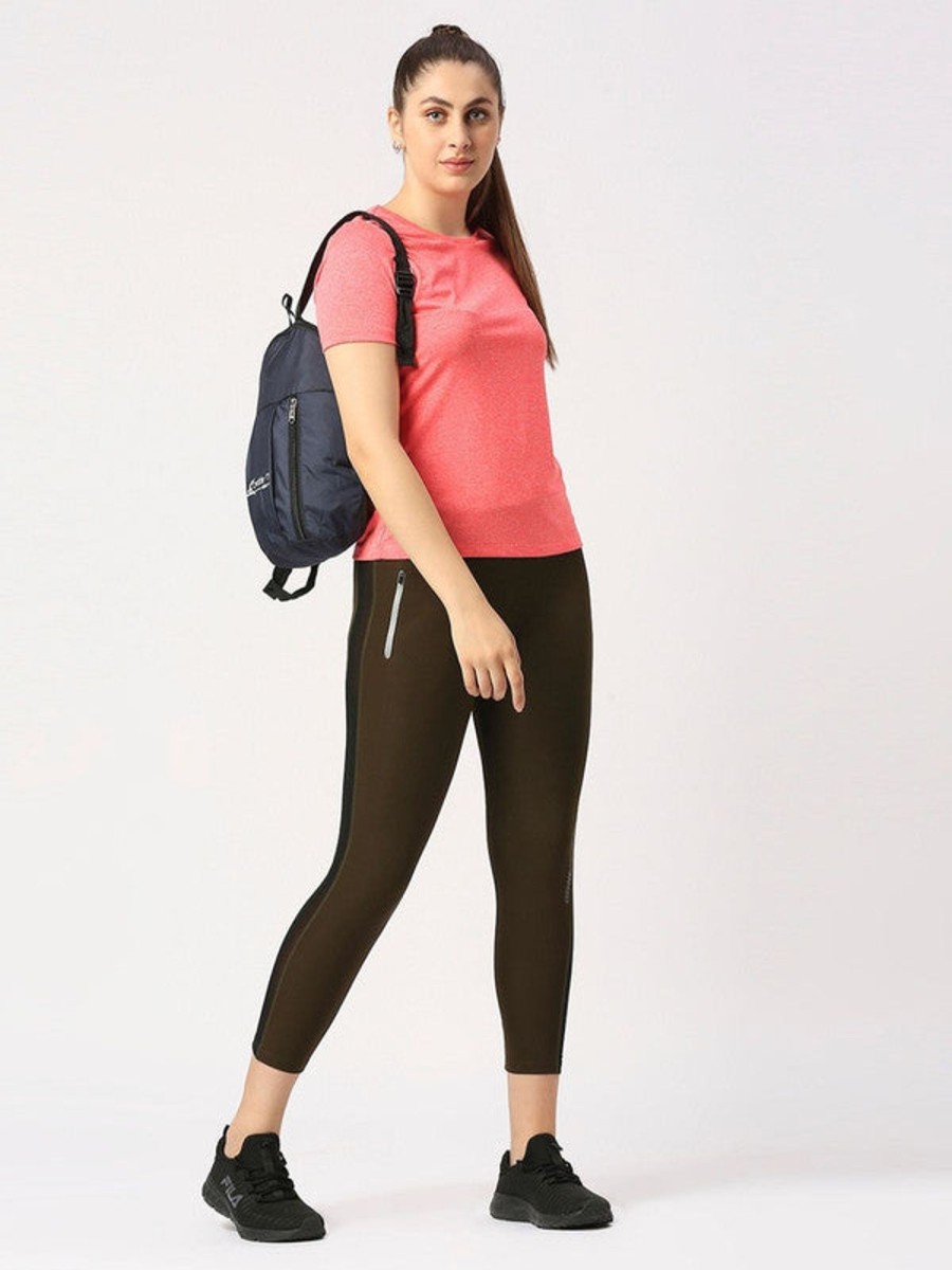 Sportswear Lovable | Women Brick Solid Top - Fly-By-If-Br Red