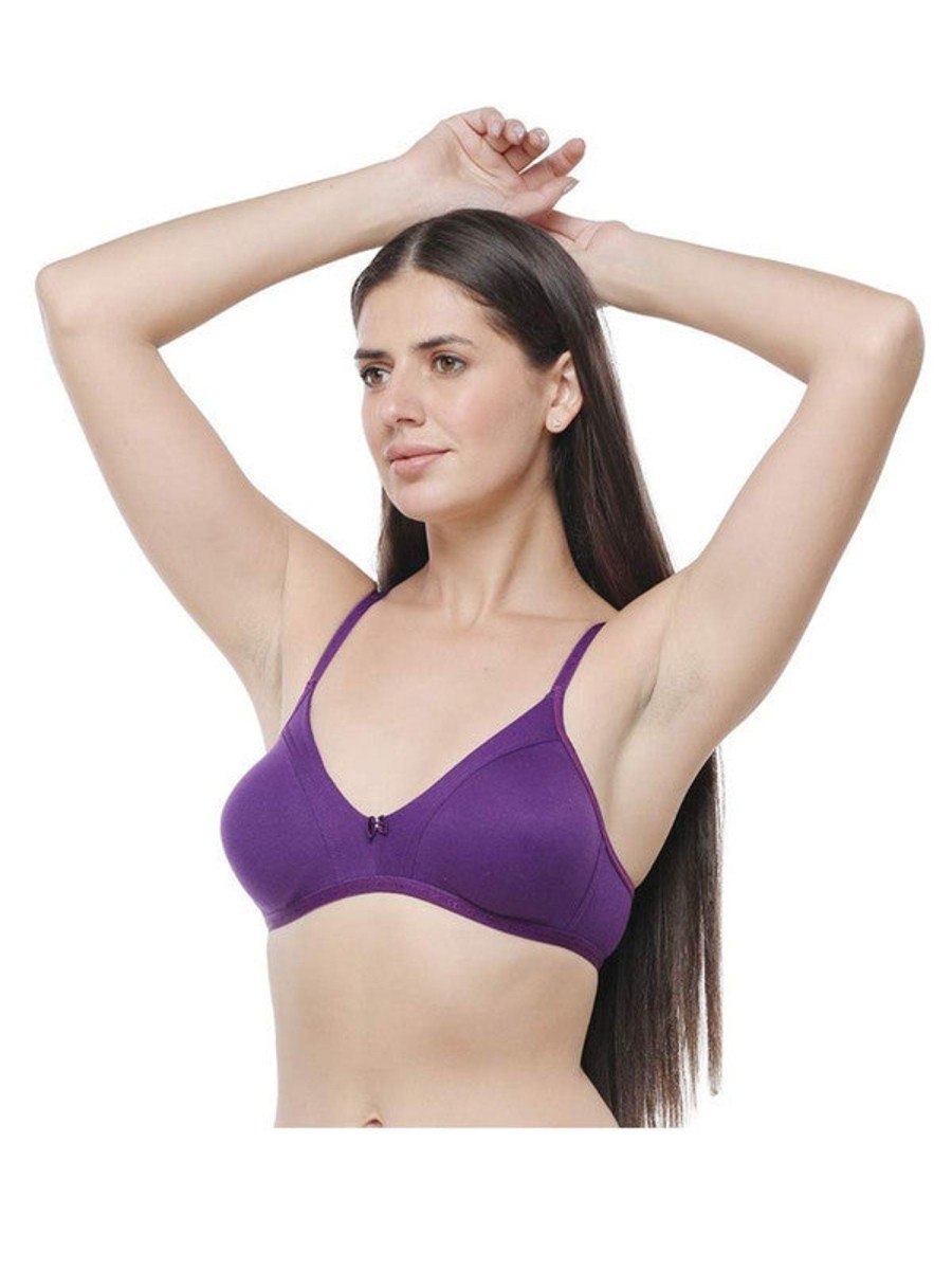 Bra Daisy Dee | Daisy Dee Non Padded Non Wired Medium Coverage Bra -Embrace_ Purple