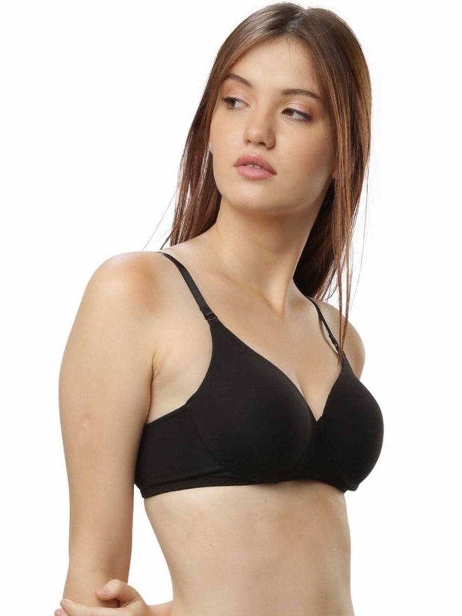 Bra Lovable | Lovable Paddedwired 3/4Th Coverage Bra - Confi-49 Black