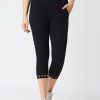 Sportswear Lovable | Women Solid Terry Cotton Capris - Incline Track-Ny Navy