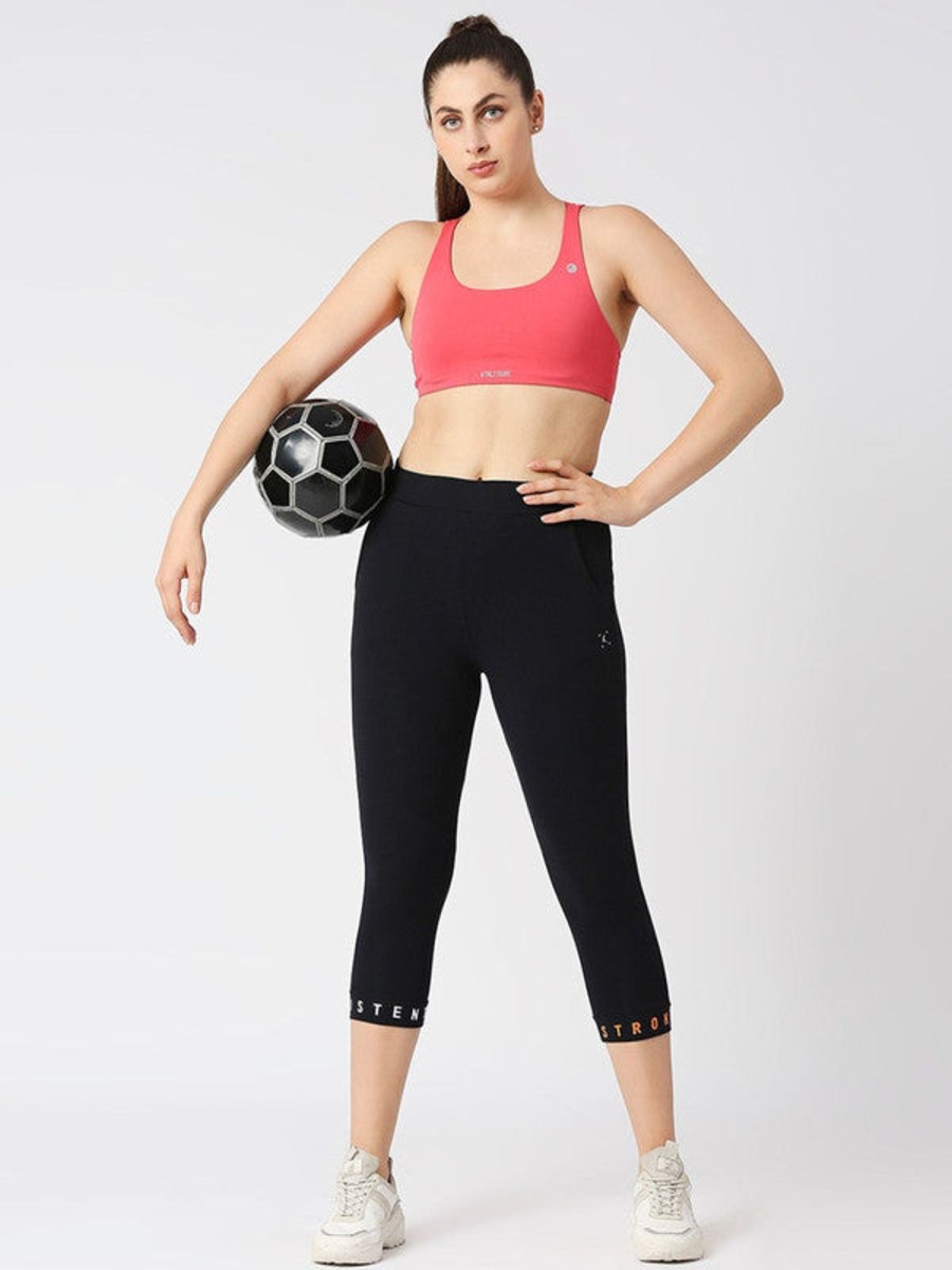 Sportswear Lovable | Women Solid Terry Cotton Capris - Incline Track-Ny Navy