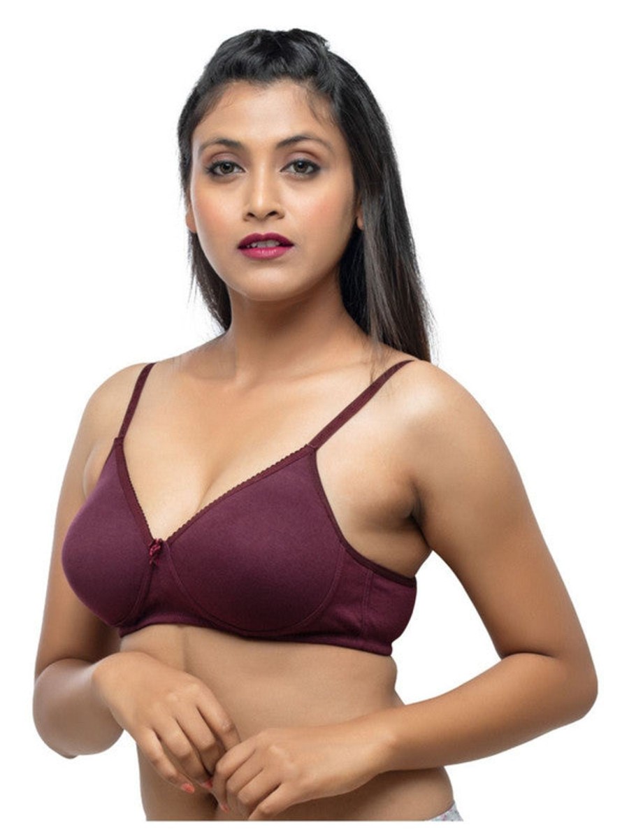 Bra Daisy Dee | Daisy Dee Dark Padded Non Wired Full Coverage Bra Savana_D Brown