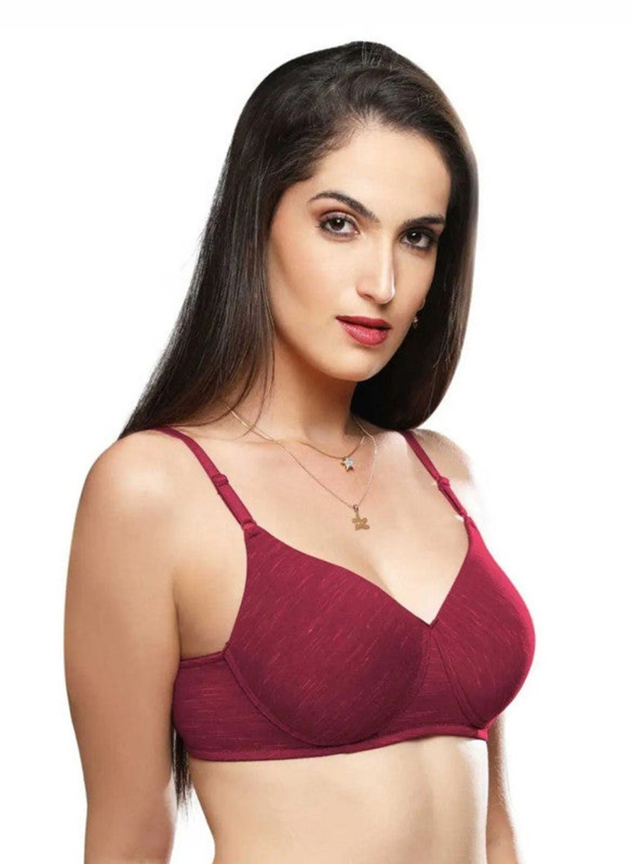 Bra Lovable | Lovable Brick Padded Non Wi Full Coverage Bra Spice-28-Brick Red