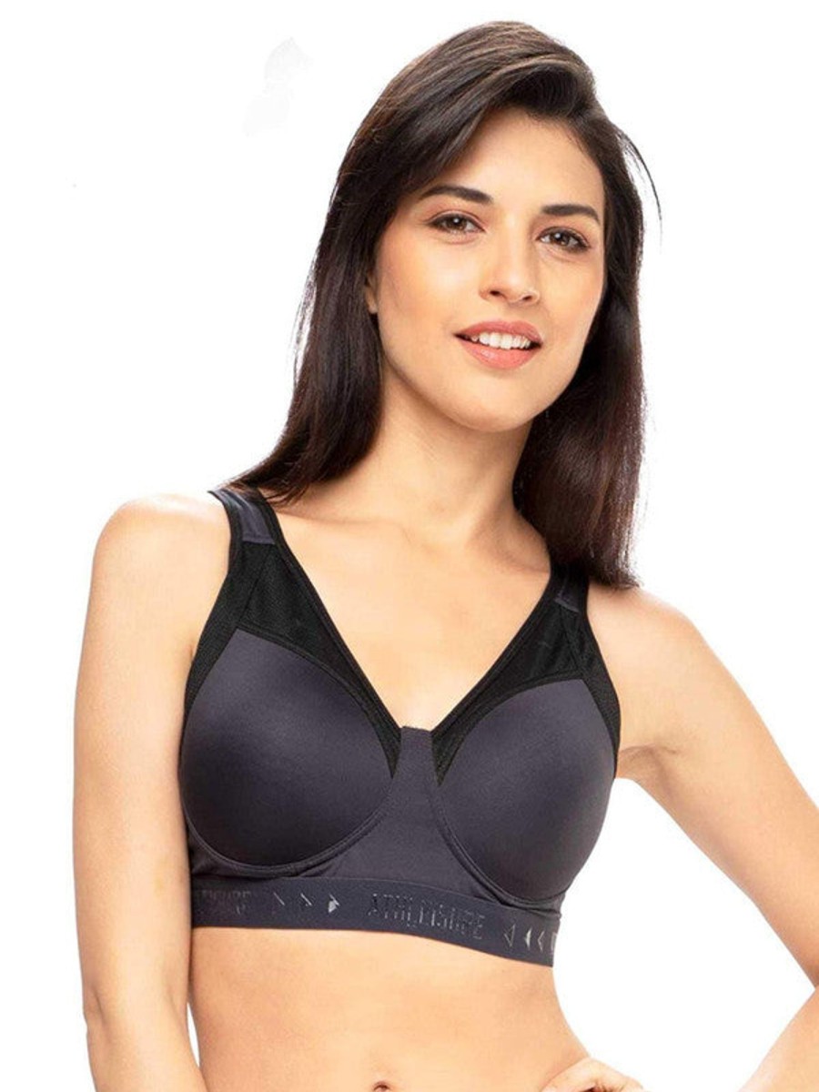 Sportswear Lovable | Lovable Steel Padded Non Wired Full Coverage Bra Energy Bra_Steel Grey