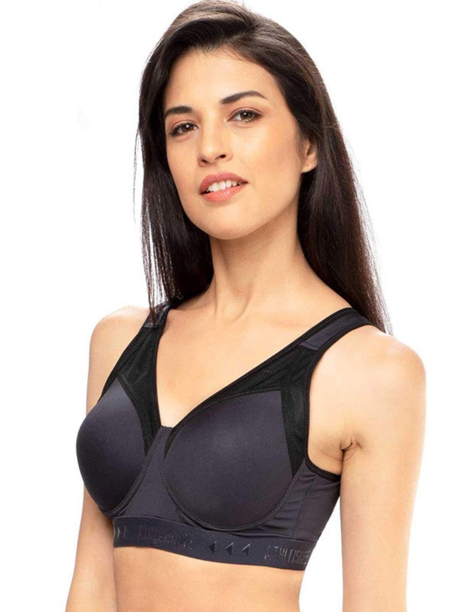 Sportswear Lovable | Lovable Steel Padded Non Wired Full Coverage Bra Energy Bra_Steel Grey