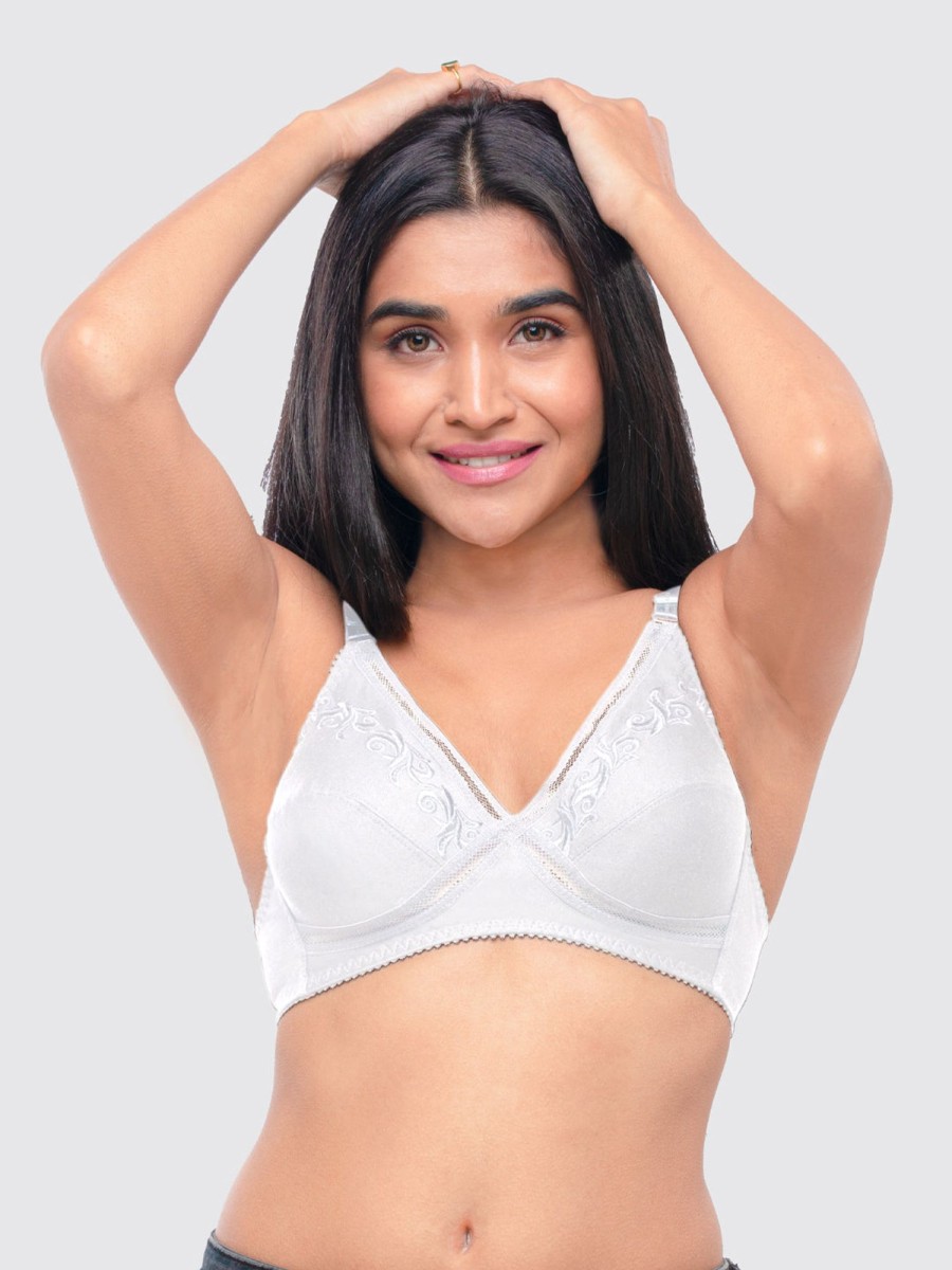 Bra Lovable | Lovable Non Padded Non Wired Full Coverage Bra L0296_ White