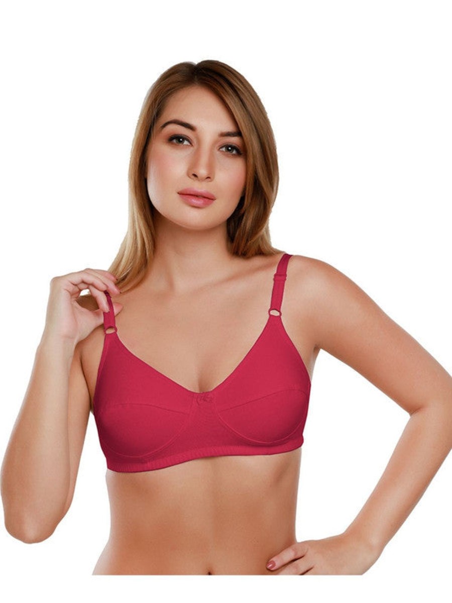 Bra Daisy Dee | Daisy Dee Non Padded Non Wired Full Coverage Bra Nshtl_ Maroon