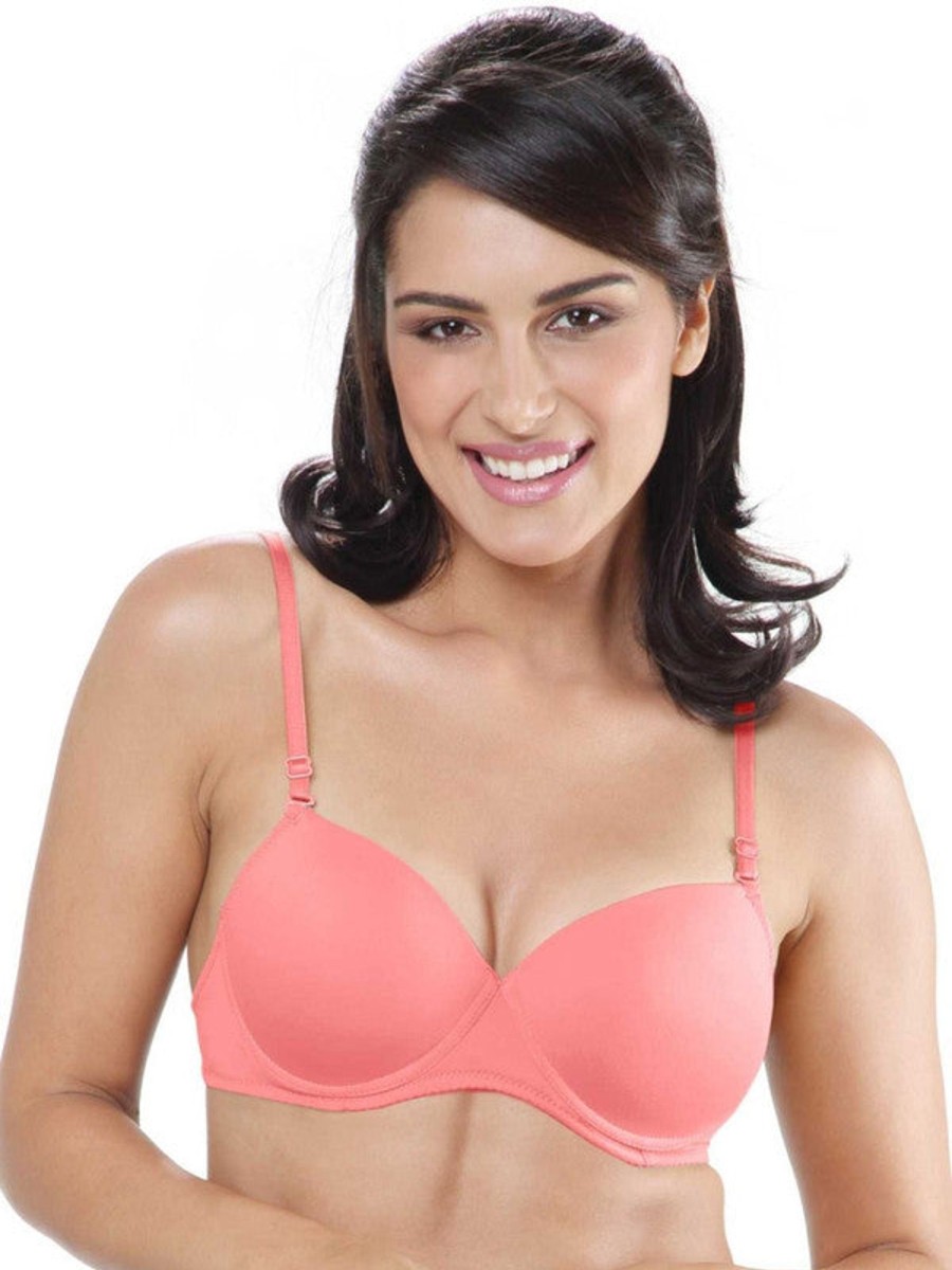 Bra Lovable | Lovable Coral Padded Wired Demi Coverage Bra - Confi-43 Pink