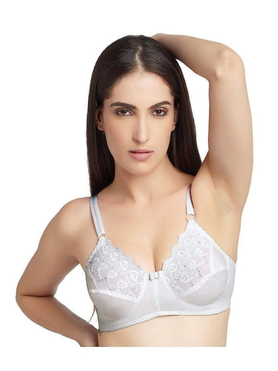 Bra Daisy Dee | Daisy Dee Non Padded Non Wired Full Coverage Bra Nglrea _ White